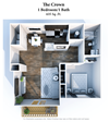 Parkway Trails 1 Bedroom 1 Bath 3D